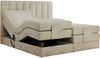 Boxspringbett mit elektrisch verstellbaren Matratzen, zwei Bettkästen und einem Topper - COMFORTO - 140 x 200 cm - Beige Velvet - H3 Bild 4