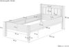 Hohes Holzbett 100x200 breites Seniorenbett Einzelbett V-60. 55-10 Bild 4