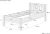 Hohes Holzbett 100x200 breites Seniorenbett Einzelbett V-60. 55-10 Bild 5