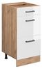 Küchenunterschrank R-Line Weiß Hochglanz 40 cm mit Schubladen, ohne Arbeitsplatte Vicco Bild 4
