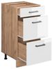 Küchenunterschrank R-Line Weiß Hochglanz 40 cm mit Schubladen, ohne Arbeitsplatte Vicco Bild 3