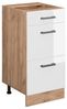 Küchenunterschrank R-Line Weiß Hochglanz 40 cm mit Schubladen, ohne Arbeitsplatte Vicco Bild 5