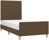 vidaXL Polsterbett mit hohem Kopfteil Stoff Dunkelbraun 100x200 cm Bild 3