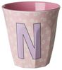 rice Becher Rice Buchstabenbecher – Melamin Tassen A–Z mit Blumen-Design, BPA-frei, 1-tlg, Melamin Bild 2