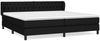 vidaXL Polsterbett mit Matratze Schwarz 200x200 cm Stoff, Härtegrad: H2 [3126511] Bild 2