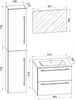 VCM Badmöbel Waschtisch Badinos 917104 Schwarz H. 52 x B. 93 x T. 46 cm Bild 3