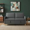 vidaXL Sofa mit Stauraum Dunkelgrau 152 x 78 x 87 cm Polyester 42036920 Bild 3