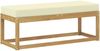 vidaXL Outdoor Hocker Bank Weiß 115 x 43 x 45 cm Massivholz Akazie 901674 Bild 2