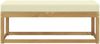 vidaXL Outdoor Hocker Bank Weiß 115 x 43 x 45 cm Massivholz Akazie 901674 Bild 3