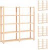 vidaXL Lagerregale 5 Böden 5 Stk. 170x38x170cm Massivholz Kiefer 500kg 3051111 Bild 1
