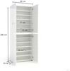 Dmora Schuhschrank Antaleone, Schuhregal, Mehrzweck-Eingangsgarderobe, Möbel für Schuhe, Made in Italy, 80x34h200 cm, Glänzendes Weiß Bild 3