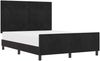 vidaXL Boxspringbett mit Kopfteil Schwarz 160 x 200 cm Samt 3344953 Bild 2