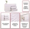 Kommode HWC-M52, Schrank Sideboard, 3D-Design Schubladen Push-to-open, 81x120x42cm Hochglanz weiß Bild 2