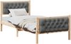 vidaXL Bettrahmen Dunkelgrau 90 x 200 cm Massives Kiefernholz 878425 Bild 3