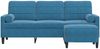 vidaXL 3-Sitzer-Sofa mit Hocker Blau 180 cm Samt 3278276 Bild 3