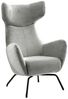 KAWOLA Sessel LOTTE Ohrensessel Cord hellgrau 117 x 82 x 79 cm Bild 3
