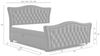 Boxspringbett Schlafzimmerbett TURHAN 120x200cm Stoff Elisa Velvet Cappuccino Bild 3