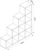 Treppenregal Weiß 142.5 x 140 cm Vicco Bild 3