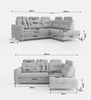 Ecksofa Schlafsofa Sofa WENDIE Stoff Hold Me Dunkelbraun Ottomane Rechts Bild 5