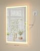 SONGMICS Badspiegel, Wandspiegel mit Beleuchtung, rechteckig, dimmbar, für Badezimmer und Wohnzimmer, 70,7 x 50,7 cm, weiß Bild 5