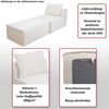 Chaiselongue/Zubehör für Sofa HWC-O54, Sessel Ottomane Recamiere, Stoff/Textil (300g/m²) 63x75x194cm ~ dunkelgrau Bild 2
