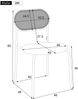 Merax 4er set Esszimmerstuhl, Freizeitstuhl mit vier Stützbeinen aus Metall, Rattan-Freizeitstuhl, Wohnzimmer- und Schlafzimmerstuhl, Braun Bild 4