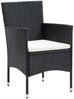 vidaXL 7-tlg. Garten-Essgruppe mit Kissen Poly Rattan Schwarz 3094976 Bild 5