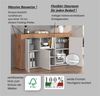 OTTO home Sideboard CHRONOS Breite 155 cm mit 3 Türen, 1 offenes und 6 geschlossene Fächer (1 St), Sideboard,Kommode, Schrank, Grifflos mit Push to Open, Made in Italy Bild 3