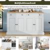 Sideboard, 150x40x86 cm, Sideboard in Weiß & Naturholzoptik, 4 Türen & 2 Schubladen Bild 4