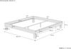 Waschweißes Doppelbett Einzelbett in Überlänge Buche wählbare Bettbreite V-60.87W-220 Bild 3