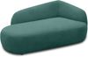DOMO. collection Recamiere 700013, Liege mit Zierkissen, oval, Füße mit Filzgleitern, Chaiselongue, Sofa, Polstergarnitur, 183 x 105 x 75 (BxTxH), blau Bild 3