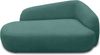 DOMO. collection Recamiere 700013, Liege mit Zierkissen, oval, Füße mit Filzgleitern, Chaiselongue, Sofa, Polstergarnitur, 183 x 105 x 75 (BxTxH), blau Bild 2