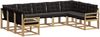 vidaXL Outdoor-Sofagarnitur mit Kissen 9 pcs Weiß und Schwarz 3389862 Bild 2