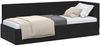 vidaXL Eckbettgestell mit Kopfteil Schwarz 80 cm x 200 cm Samt 42016373 Bild 2