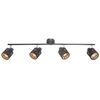 Deckenlampe, Dekorstanzungen, schwarz gold, L 84 cm, TROY Bild 2