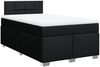 Boxspringbett mit Matratze, Stoff, Viereckige, grauer Fuß, Schwarz, 120x200 cm, true Bild 3