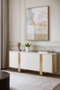 Livin Hill Stilig ST921 Kommode, MDF, Kunstmarmor, Edelstahl, 85 x 40 x 200 cm Bild 5