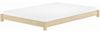 Niedriges Doppelbett Bodenbett Echtholzbett 140x200 Kiefer unbehandelt V-60.51N-14Rollrost und Matratze inkl. Bild 1