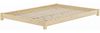 Niedriges Doppelbett Bodenbett Echtholzbett 140x200 Kiefer unbehandelt V-60.51N-14Rollrost und Matratze inkl. Bild 2