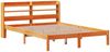 vidaXL Bettgestell mit Kopfteil ohne Matratze Wachsbraun 120x200 cm 3306558 Bild 3