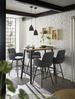 Barhocker >Malia< (2er Set) drehbar, Armlehnen, grau, schwarz - 55x103x61 (BxHxT) Bild 2