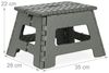 Relaxdays Klapphocker faltbar M hellgrau 2er Set Bild 4