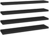 vidaXL Schweberegale 4 Stk. Schwarz 120x23,5x3,8 cm MDF 323843 Bild 2