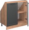 Küchenschrank für Dachschrägen R-Line Anthrazit Landhaus 80 cm mit 2 Türen Vicco Bild 4