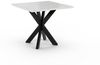 Home Collective Esstisch Tisch Küchentisch Esszimmertisch 90x90 cm verschiedene Farben (Esszimmer Küche Wohnzimmer Esstisch), modernes Design Kreuzgestell aus Metall 90x90 cm Weiß Marmor-Optik Bild 2