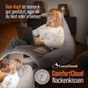 LazyCloud Sitzsack für Erwachsene mit integrierter [Nackenstütze] Cord | XXL Indoor Bean Bag mit Füllung | perfekt als Chill-, Lese- oder Gaming Sessel (90 x 80 x 70 cm) (Leichtgrau) Bild 3