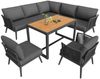 i@home Gartenlounge-Set L-förmiges Modernes Outdoor-Sofa-Set, (mit Eckcouch, Tisch und Sesseln, 6-tlg, Wetterfestes Terrassenmöbel), aus Kunststoff-Rattan für Garten, Balkon & Pool Bild 2