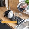 Geschirr-Abtropfgestell für 8 Teller & Besteck, ausziehbar 28-46,5 cm, Abtropfständer Bild 4