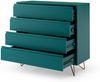 Schubladenkommode Kommode mit 4 Schubladen 90 x 40 x 90 cm MDF und Metall Bild 3