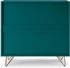Schubladenkommode Kommode mit 4 Schubladen 90 x 40 x 90 cm MDF und Metall Bild 5